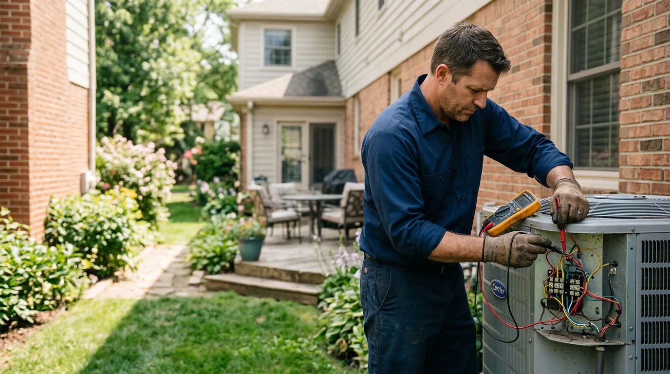 HVAC technician working near Meeker, OK